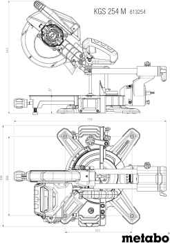 Metabo KGS 254 M PLUS 30 Zahn Hartmetall-Sägeblatt zum Mehrwert, perfekt für schnelle Schnitte in Hart-/Weichholz